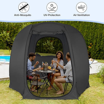 Alvantor® Pop Up Screen Tent House Room Instant Outdoor Camping Canopy Sun Shelter Gazebo for Patio, Backyard & Deck, Privacy Tent(2-10 People, 8'x8' 10'x10' 12'x12')
