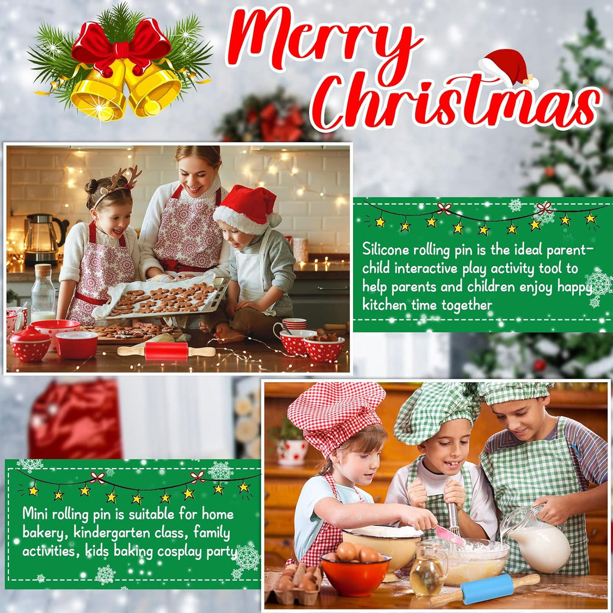 10 Pcs Small Rolling Pin Kids 9 Inch Mini Rolling Pin Silicone Wooden Cooking Pins Baking 5 Colors Non Stick Kids with Wooden Handle for Kitchen