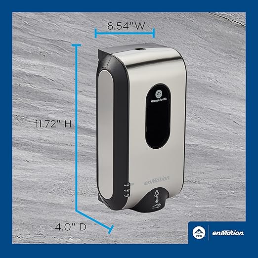 enMotion Georgia‑Pacific (by GP PRO) Gen2 Automated Touchless Soap and Sanitizer Dispenser, Stainless Finish, 52060