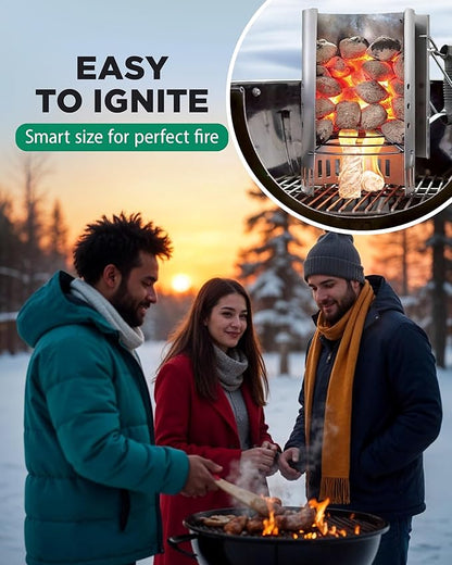 WH 54+ Pack Natural Fire Starters for Indoor Fireplace - Long-Burning Charcoal Starters - Odorless Firestarters for Wood Stove, Chimney, Campfires & Grill - Quick Ignite