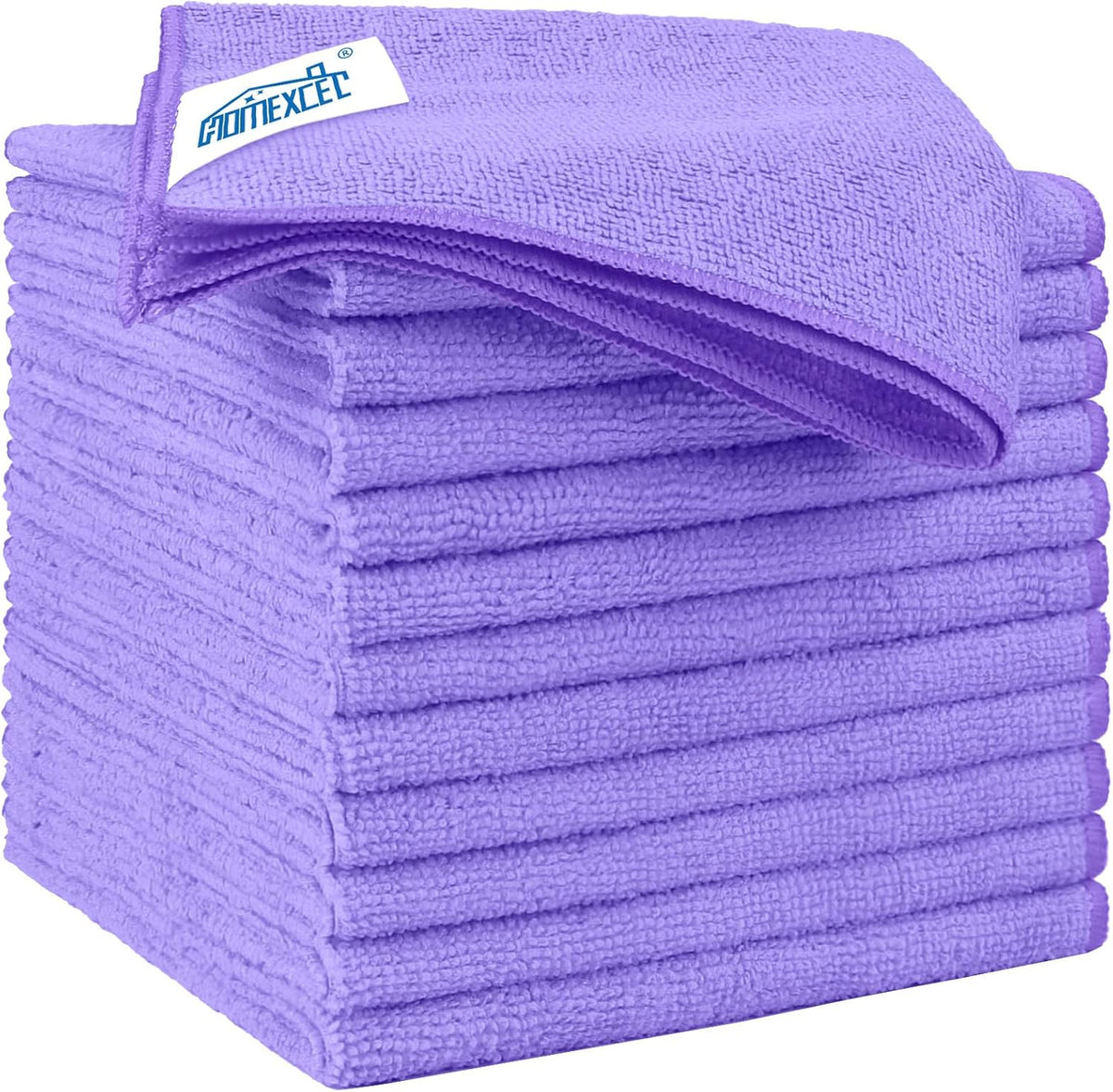 Homexcel Microfiber Cleaning Cloth 12 Pack 12.5 x 12.5 Inch Microfiber Towels for Cars Ultra Absorbent Cleaning Rags Lint Free Cleaning Towels for