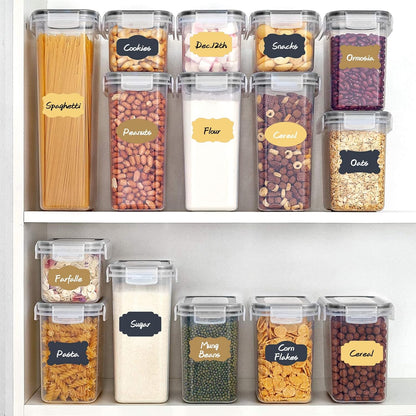 Nardo Visgo 108pcs Colored Labels for Food Containers with 2 Markers, Waterproof Removable Self-Adhesive Colorful Chalkboard Label Stickers for