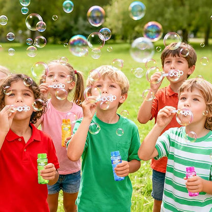 AuroTops 24 PCS Bubble Bottles with Wand Assortment for Kids,Bubble Solution Summer Toys for Kids Bubbles Party Favors,Birthday Party Supplies,Blow Bubbles in Bulk,Indoor & Outdoor Activities,6 Colors
