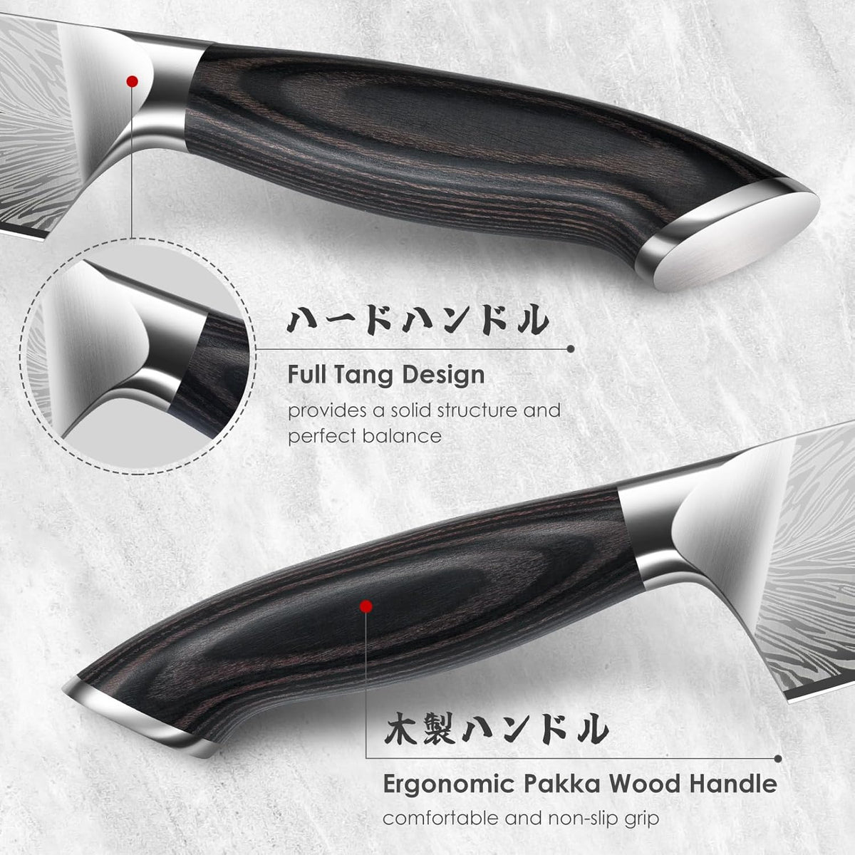 Shan ZU Nakiri Knife in Powder Steel, Ultra Sharp 7 Inch Vegetable Kitchen Knife, High Carbon Japanese Chopping Knives