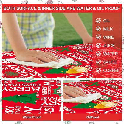 Picnic Table Cover with Bench Covers Set of 3, Elastic Fitted Tablecloth for 6 Foot Tables, Washable Polyester Tablecloths for Camping, Indoor & Outdoor