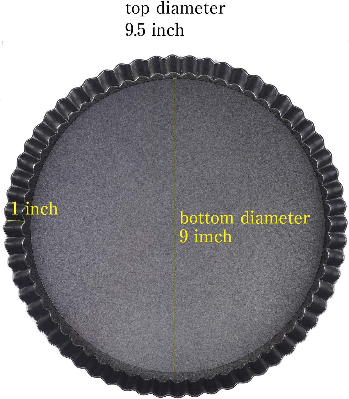 RICHSC-PAN Tart Pan, 9 Inch Tart Pans, Non-Stick Removable Loose Bottom.