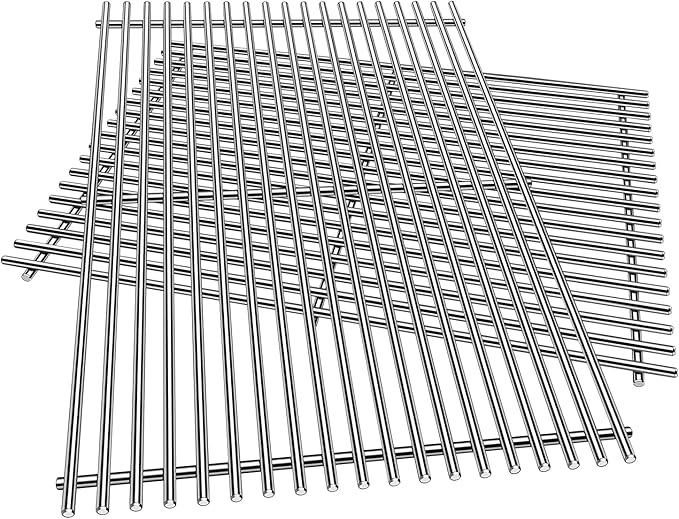18 7/8" Stainless Steel Genesis 2 Grill Grates for Weber Genesis ii E-310 E-315 E-325 E-330 E-340 S-335 S-340 GS4 Grill Replacement Parts for Weber 66095 Genesis ii 300 LX 300 Series Grills