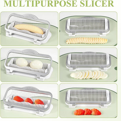 Larger Egg Slicer for Hard Boiled Eggs Banana Slicer, Aluminium & Stainless Steel Wires Strawberry slicer Multipurpose Heavy Duty Dishwasher Safe Banana Cutter slicer
