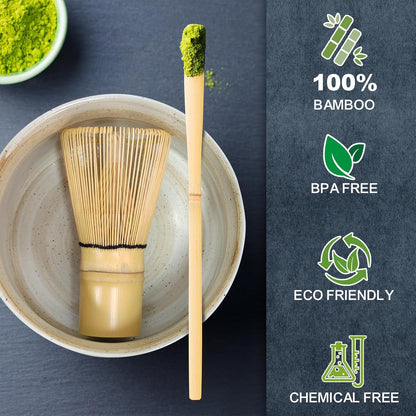 Matcha Whisk Set, Matcha Set, 6 Pieces, with Bamboo Whisk, Ceramic Bowl & Sifter Complete Matcha kit Tea Includes Scoop & Spout Bowl