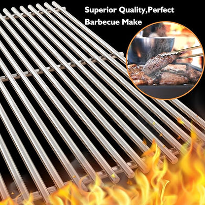 19.5" Grill Grates for Weber Genesis 300 Series，Cooking Grates for Weber Genesis E310 E320 E330 S310 S320 S330, Replacement Parts for Weber 7528/7524, 304 Stainless Steel