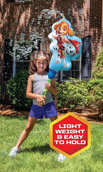 PAW Patrol Bubble Machine Amazon Exclusive Huge Inflatable Bubble Machine for Kids Includes a Stand and Bonus 40oz of Bubble Solution 2 in 1 Play Pattern for Maximum Bubble Toy Fun