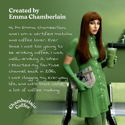 Chamberlain Coffee Ceremonial Grade Matcha Green Tea Powder - USDA Organic, Antioxidant Rich, L Theanine, Calm Energy, Signature Vegan Matcha Powder - Premium First Harvest Japanese Green Tea - 30g