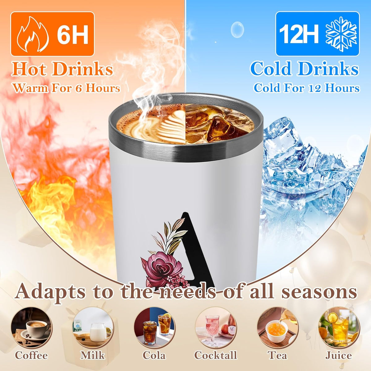 20 Oz Insulated Coffee Cups Car Travel With Lids Unique Christmas Birthday Ideas For Women Useful Custom Gifts Stepmothers Valentines Moms Daughters