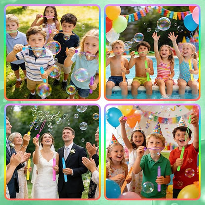OCHIDO 72 Pcs Bubble Wand in 6 Colors, Bubble Wands Bulk for Kids Party Favors, Bubbles Party Favors for Summer Toys Gift, Indoor Outdoor Activity, Birthday Party, Wedding, Goodie Bags Stuffers