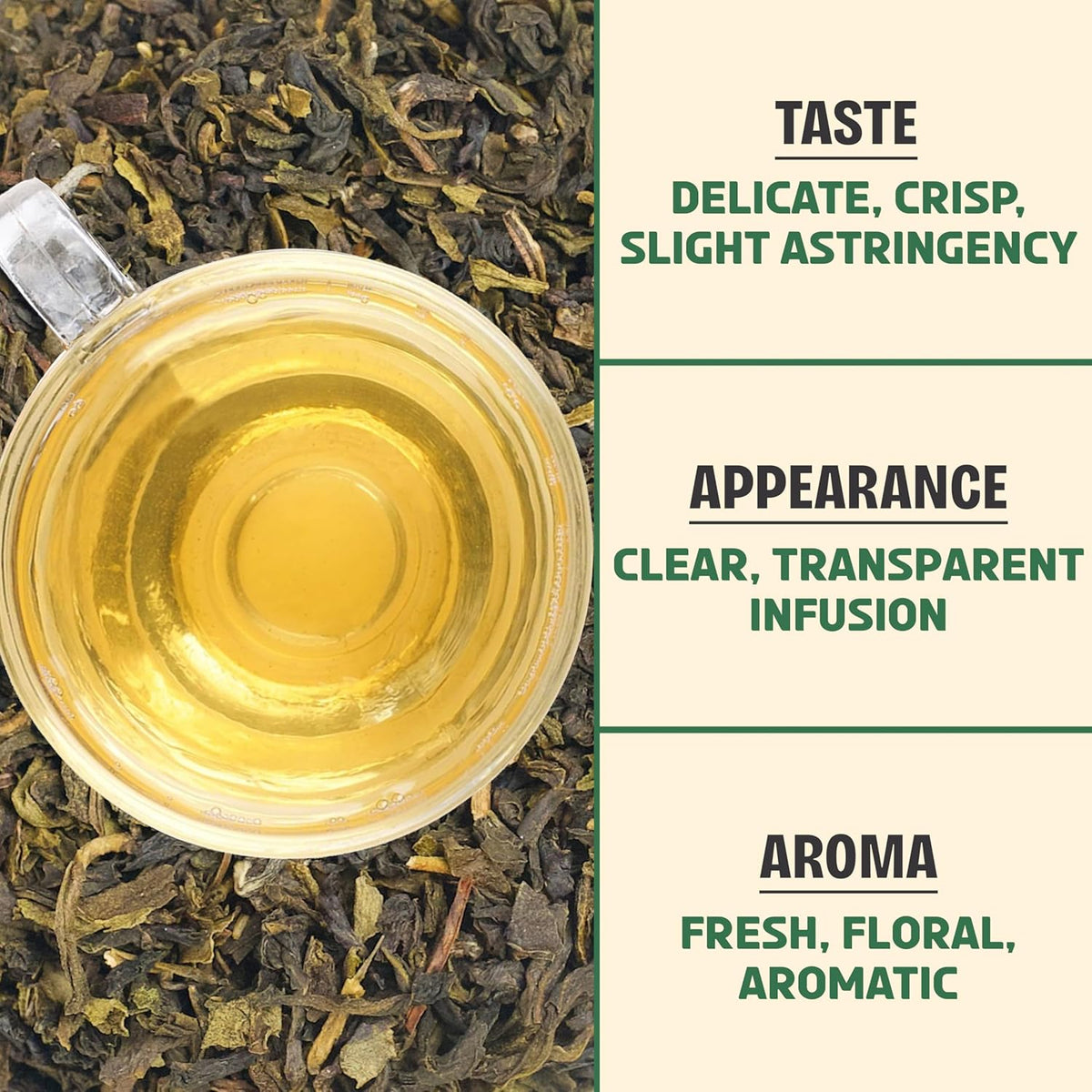 Brewix, Green Tea Loose Leaf (50+ Cups, 3.53oz/100g) Gluten Free I High Elevation Grown Green Tea Leaves, Pure Single Origin Sourced Direct from India