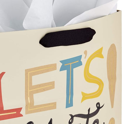 Hallmark Celebrate Gift Bags Assortment with Tissue Paper (Pack of 3: 2 Large 13" and 1 Medium 7" Gift Bags for Birthdays, Baby Showers and More)