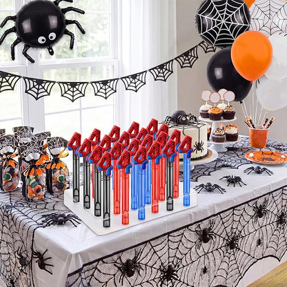 Jenaai 24 Spider Web Bubble Wands Number 4 Spider Bubble Wand Party Favors for Summer Activity Cartoon Birthday Gifts Carnival Goody Bag Stuffers Wedding Supplies