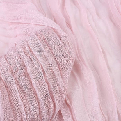 Pink Cheesecloth Table Runner 13.3FT Rustic Sheer Gauze Table Runners 157 Inch Boho Cheese Cloth Table Decorations for Wedding Party Spring Bridal Baby Shower Home Decor