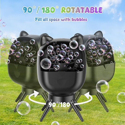 Portable Bubble Machine for Kids with 1800mAh Rechargeable Battery, 400ml Large Tank, Dual Speed Control & USB-C Charging, Indoor Outdoor Bubble Blower Party Toy