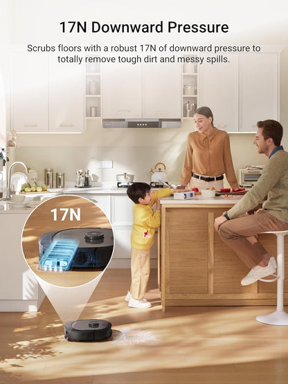 Eureka J20 Robot Vacuum Self Emptying, 8000Pa Suction, Auto Mop Washing & Hot Air Drying,3D Obstacle Avoidance, Cycling Belt-Mop Design