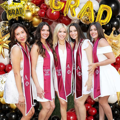 Graduation Balloon Arch Garland Kit Maroon Gold White Black Graduation Decorations 2026 for College High School Class of 2026 Grad Party Prom Decor
