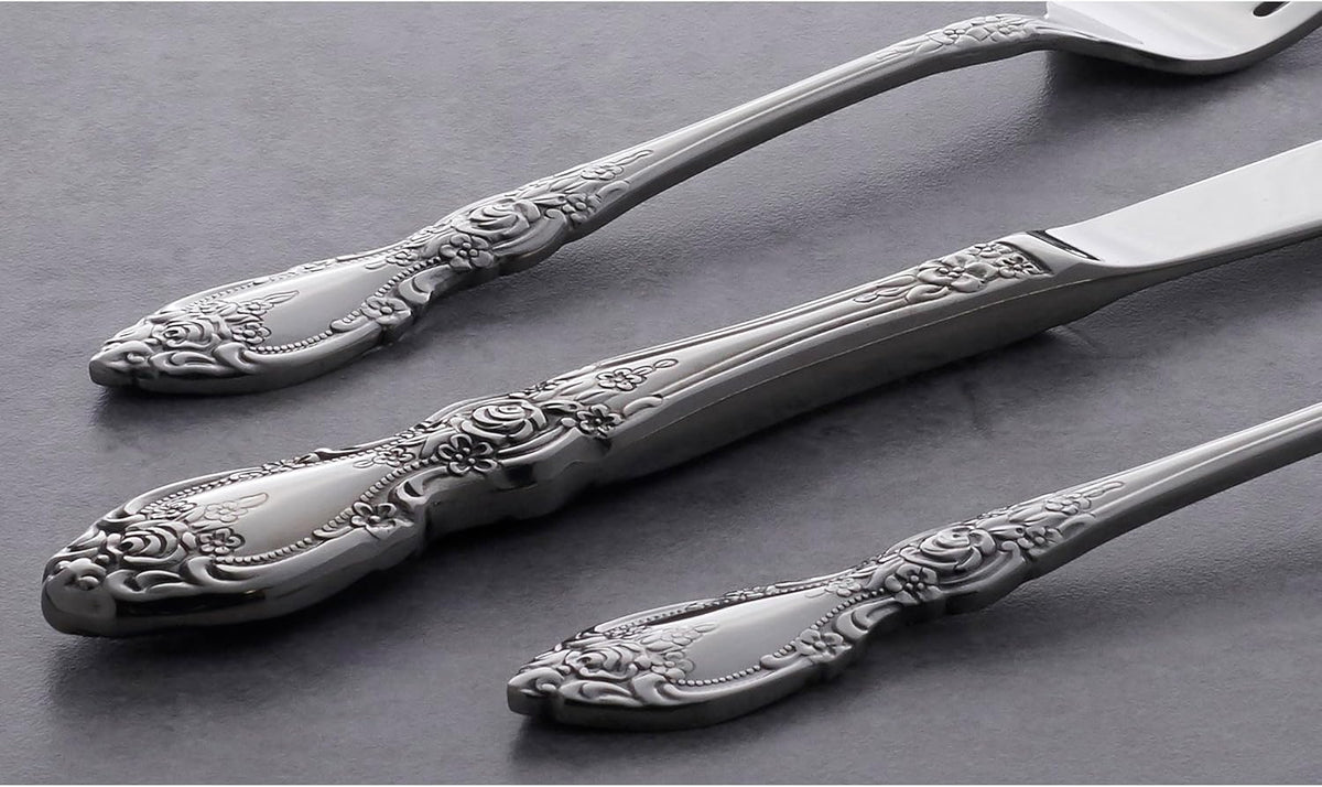 Oneida 2285004E Wordsworth Everyday Flatware Teaspoons, Set Of 4, 18/0 Stainless Steel, 5.93" L x 1.3" W