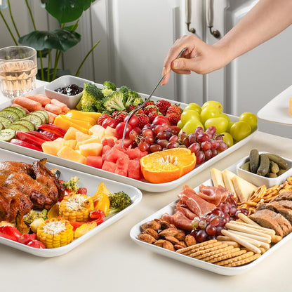 Delling Serving Platter, 18/16/14inch Large Serving Tray, Serving Platters for Snacks, Fruit, Turkey, Dessert