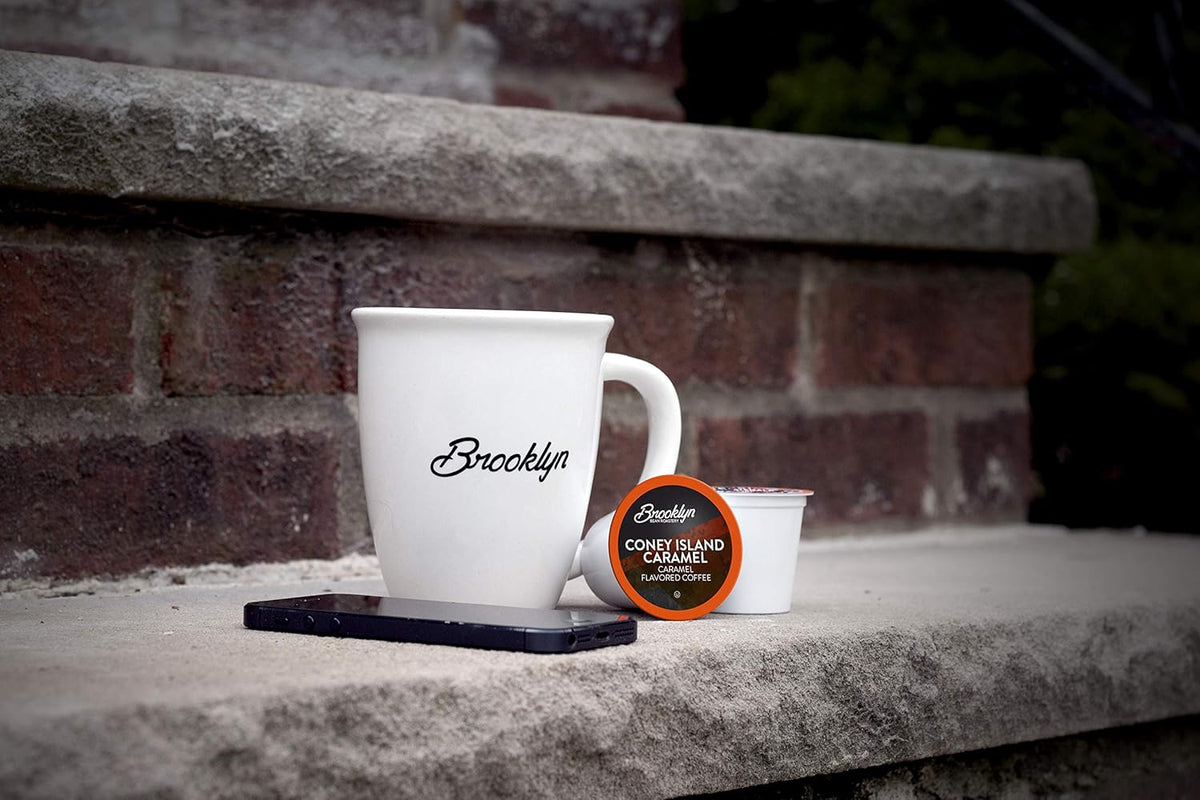 Brooklyn Beans Coney Island Caramel Gourmet Coffee Pods - Compatible with Keurig K Cup Brewers Including 2.0 Machines, 40 Count