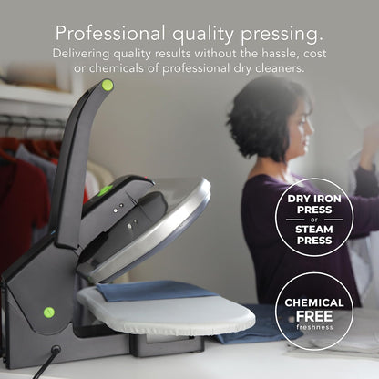 Steamfast SF-680 Digital Steam Press with Multiple Fabric Settings and Steam Burst Function,Stainless/Black