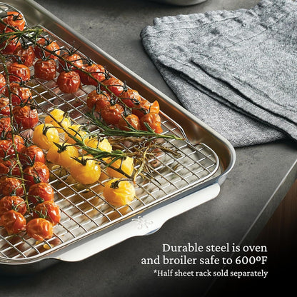 Hestan - OvenBond Collection - 13" x 18" Tri-Ply Clad Stainless Steel Half Sheet Pan