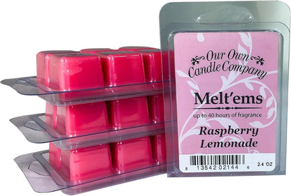 Our Own Candle Company Premium Wax Melt, Raspberry Lemonade, 6 Cubes, 2.4 oz (4 Pack)