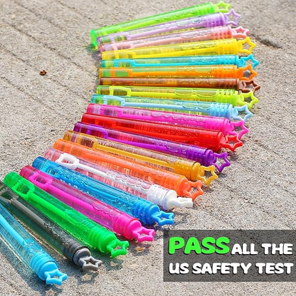 300 Pack 20 Colors Neon Bubbles Bulk in Gift Box, Mini Star Bubble Wand Party Favors for Kids, Birthday Treats, Party Supplies, Goody Bag Stuffer, Classroom Giveaways, Carnival Prizes Toy for Toddlers