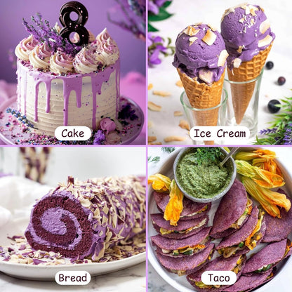 24oz Pure Purple Sweet Potato Powder, 100% Natural Food Coloring for Baking