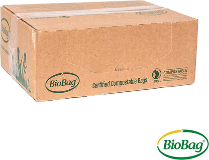 BioBag (USA) The Original Compostable Bag, 8 Gallon, 500 Count, 100% Certified Compostable Trash Bag Liners for Food Waste, Extra Strong and Durable