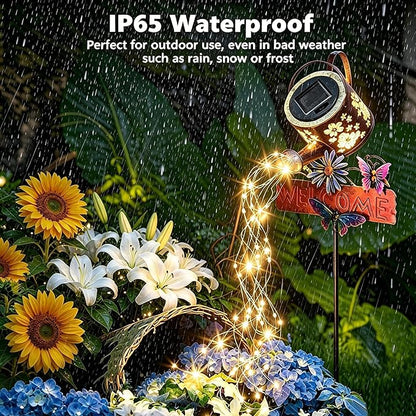 Solar Watering Can Light, Solar Yard Decorations Outdoor,Garden Decor Lights for Yard,IP65 Waterproof Hanging Lantern Lights,Outside Patio Lawn (Warm White)