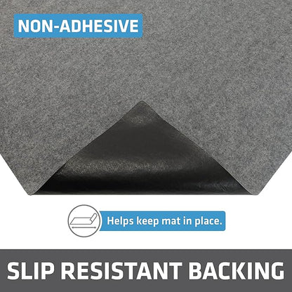 Drymate Premium XL Under Sink Mat, Waterproof Cabinet Protection Mats for Kitchen & Bathroom, Absorbent Shelf Liners, Slip-Resistant, Machine Washable (USA Made)(24”x59”)(Light Grey)(12-Pack)