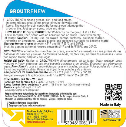FILA Filagrout Net 24 OZ, Grout Cleaner for Tile Floors, Ceramic Tile and Porcelain Tile, Non-acid and Biodegradable