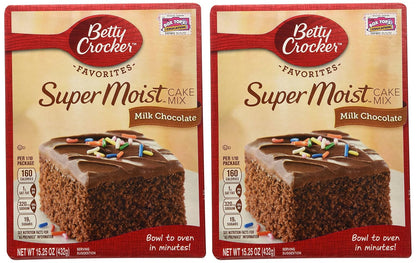 Betty Crocker Super Moist Milk Chocolate Cake Mix (2 Pack