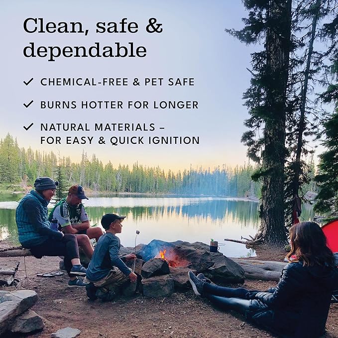 Superior Trading Natural Oak Mini Fire Stick w/Fire Starter Pods, Fireplaces, Wood Stove, Pizza Oven, Campfire, Fire Starter Kit, USDA Certified Kiln, USA Made, 30 Lbs