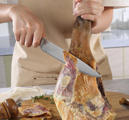 Paudin Carving Knife 8 inch, Ultra Sharp Brisket Slicing Knives, Premium Meat Cutting Knives German Stainless Steel, BBQ Knife with Ergonomic Handle
