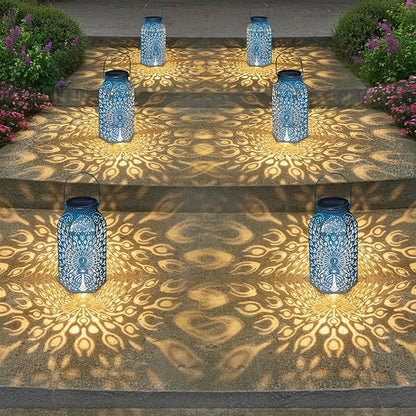 Garden Gifts for Women Solar Lanterns Outdoor Waterproof Peacock Garden Gifts Mom, Big Solar Lights, Garden Decor, Yard Art, Mothers' Day Birthday Gifts Grandma Grandpa(2Pack, Blue Gold