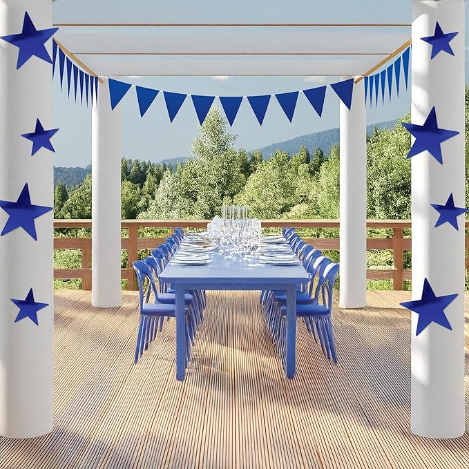 Indoor/Outdoor Pennant Banner (blue) Party Accessory (1 count) (1/Pkg)