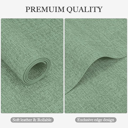 Faux Leather Heat Resistant Christmas Placemats Set of 4 – Waterproof Oilproof Wipeable Dining PU Vinyl Place Mat Easy Clean Table Mats for Kitchen/Dining/Party/Holiday, Dark Green