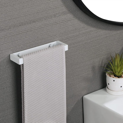 Alise Bath Towel Bar,Wall Mount Towel Holder Towel Rack Towel Hanger for Bathroom Lavatory,8 Inch SUS304 Stainless Steel Towel Rail,White Finish GJF020-W