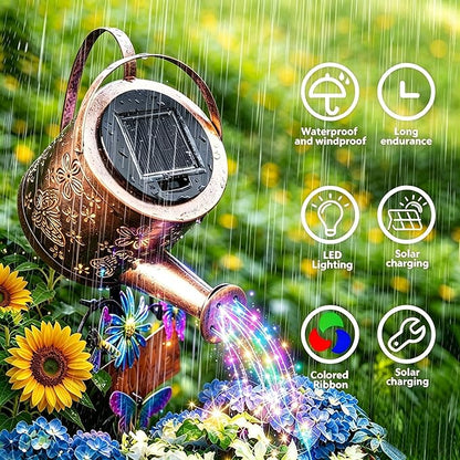 Solar Watering Can Light - Solar Lights Yard Decorations Outdoor,Garden Decor Lights for Yard,IP65 Waterproof Hanging Lantern Lights,Outside Garden Flower Bed Decor Light for Moms Birthday
