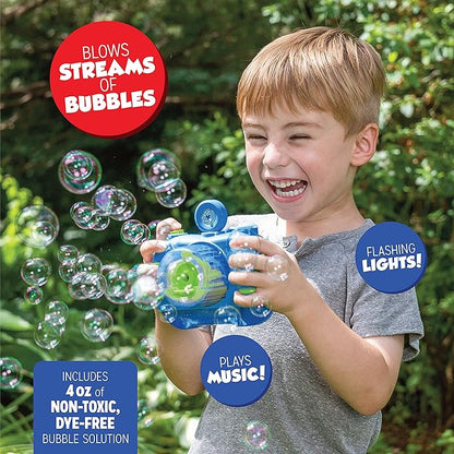 Fubbles Bubble Camera with Realistic Shutter Sound, Fun Lights and Music. Includes Premium Bubble Solution, Blue (47301E)