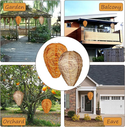 Honoson 4 Pieces Waterproof Hanging Lantern for Home Garden Yard Outdoors (Orange,Sandy Brown)