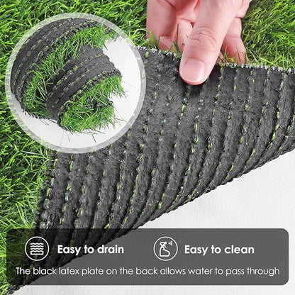 Ruisita Artificial Grass Table Runners 12 x 120 Inch Synthetic Grass Table Runners Grass Rug Table Decorations for Spring Summer, Wedding, Baby Shower, Party Decor