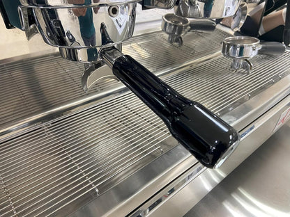 58mm Double Spout Portafilter Compatible with La Marzocco Espresso Machine Stainless Steel Espresso Portafilter with Double Shot Filter Basket