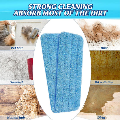 24 Pack Microfiber Mop Pad, Spray Mop Replacement Heads for Wet Dry Mops, Machine Washable Reusable Household Replacement Pads for Hardwood and Hard Surface Floor Cleaning and Scrubbing